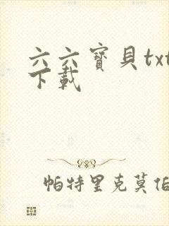 六六宝贝txt下载