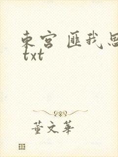 东宫 匪我思存 txt