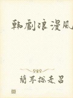 韩剧浪漫风暴