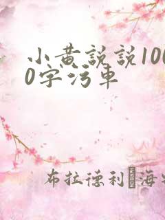 小黄说说1000字污车