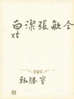 白洁张敏全集txt