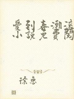 爱到春潮滚滚来小说免费阅读