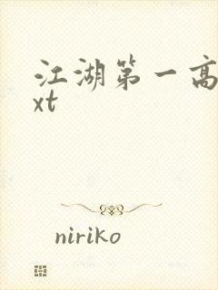 江湖第一高手txt