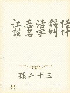 江志浩钟佳薇小说名字叫什么