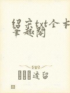 绍宋txt全本笔趣阁