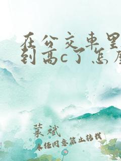 在公交车里c弄到高c了怎么办