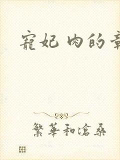 宠妃 肉的章节