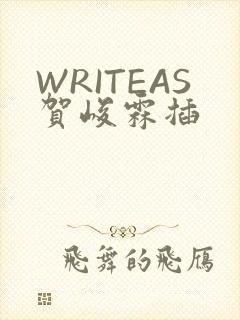 WRITEAS贺峻霖插