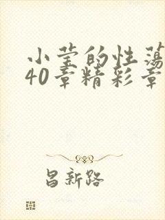 小莹的性荡生活40章精彩章节