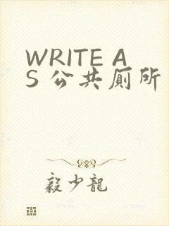 WRITE AS 公共厕所