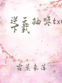 逆天抽奖txt下载