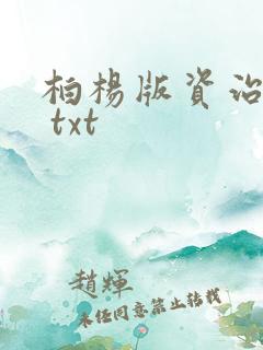 柏杨版资治通鉴 txt