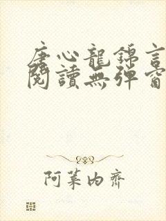唐心龙锦言免费阅读无弹窗