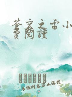 苍穹之雷小说免费阅读