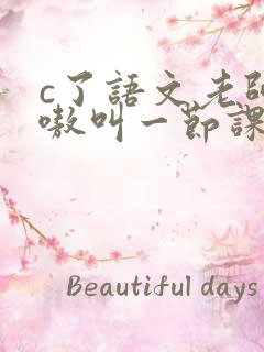 c了语文老师嗷嗷叫一节课作文