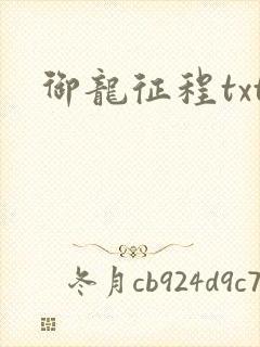 御龙征程txt