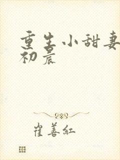 重生小甜妻 慕初晨