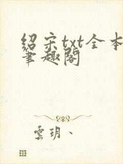 绍宋txt全本笔趣阁