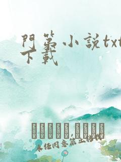门第小说txt下载