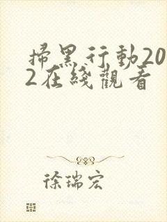 扫黑行动2022在线观看