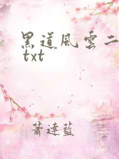 黑道风云二十年 txt