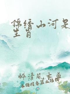 锦绣山河是什么生肖