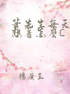 萧先生每天都在想着怎么C