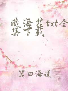 藏海花txt全集下载