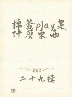 棉签play是什么东西