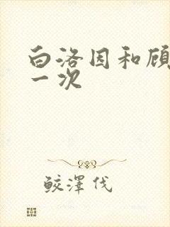 白洛因和顾海第一次