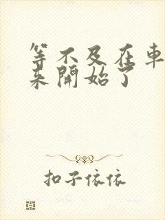 等不及在车里就来开始了