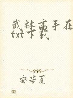 武林高手在校园txt下载