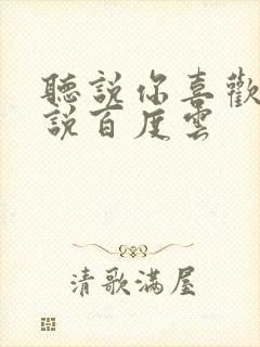 听说你喜欢我小说百度云