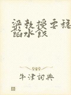 梁教授要稳住肉馅水饺