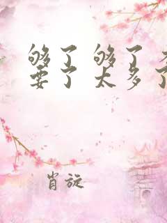 够了 够了 不要了 太多了