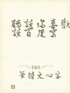 听说你喜欢我小说百度云