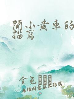 开小黄车的细腻描写
