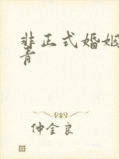 非正式婚姻雾里青