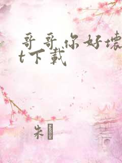 哥哥你好坏txt下载