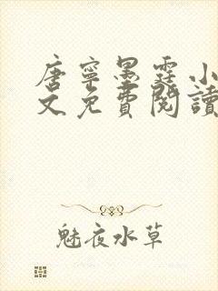 唐宁墨霆小说全文免费阅读百度阅读