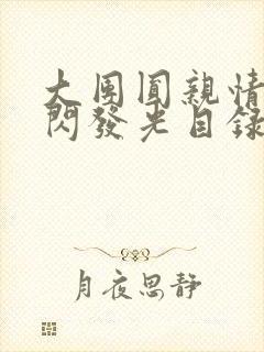 大团圆亲情会闪闪发光目录