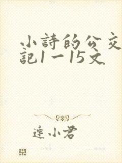 小诗的公交车日记1一15文