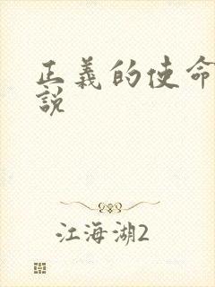 正义的使命 小说