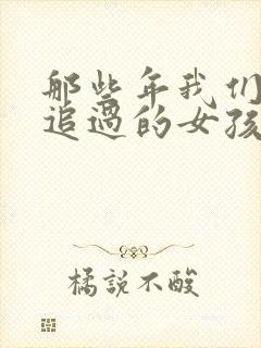 那些年我们一起追过的女孩小说