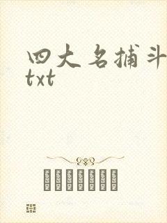 四大名捕斗将军txt