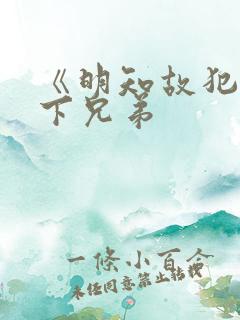 《明知故犯》年下兄弟