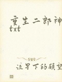 重生二郎神杨戬txt
