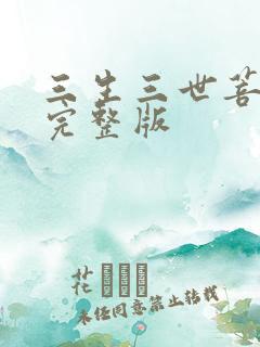 三生三世菩提劫完整版