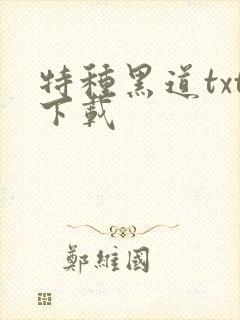 特种黑道txt下载