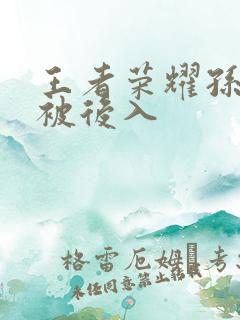 王者荣耀孙尚香被后入